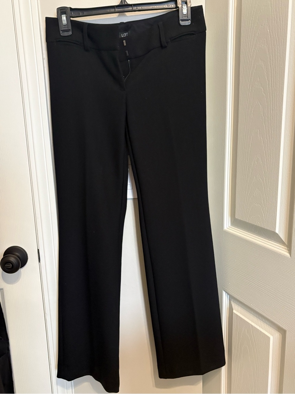 LOFT Black Boot-Cut Dress Pants